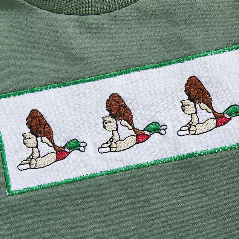 Wild Duck Embroidered 2-Piece Sweatshirt & Pants Set for Toddler Boys