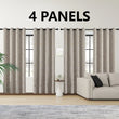 Foil-Printed Thermal Insulated Blackout Curtains – Grommet Top, Room Darkening for Bedroom (Set of 4)