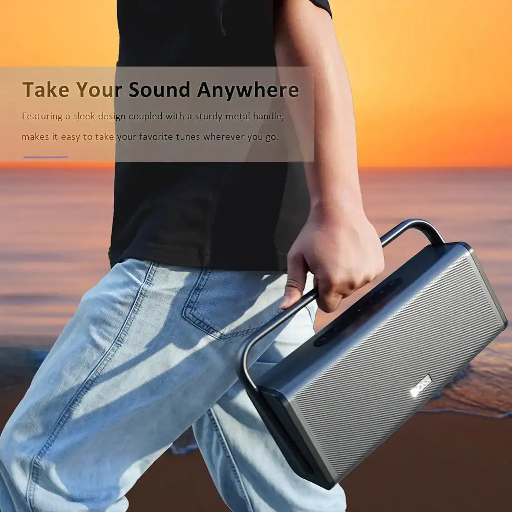 DOSS Home Wireless Bluetooth Speaker – 50W Stereo With Bass Subwoofer, Metal Body & Alloy Handle 🎵🔊