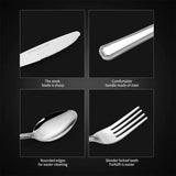 16-Piece Luxury Premium Stainless Steel Flatware Set – Service for 4 (Knives, Forks, Spoons, Teaspoons)