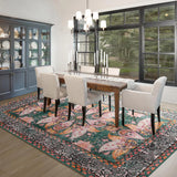 Vintage Floral Accent Area Rug – Soft Fluffy Large Carpet for Bedroom & Living Room Home Décor