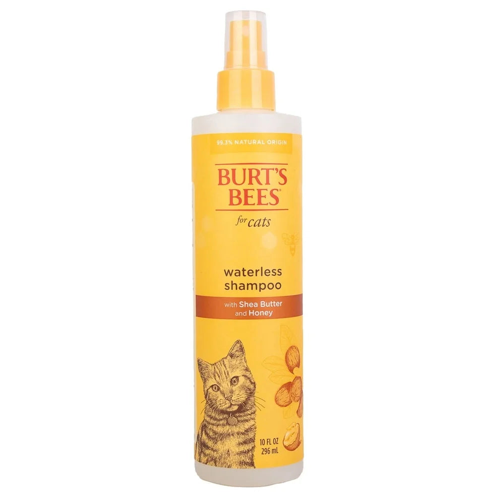 Natural Waterless Dry Shampoo for Cats & Kittens – Shea Butter & Honey Grooming Spray, PH-Balanced Gentle Cleansing Formula