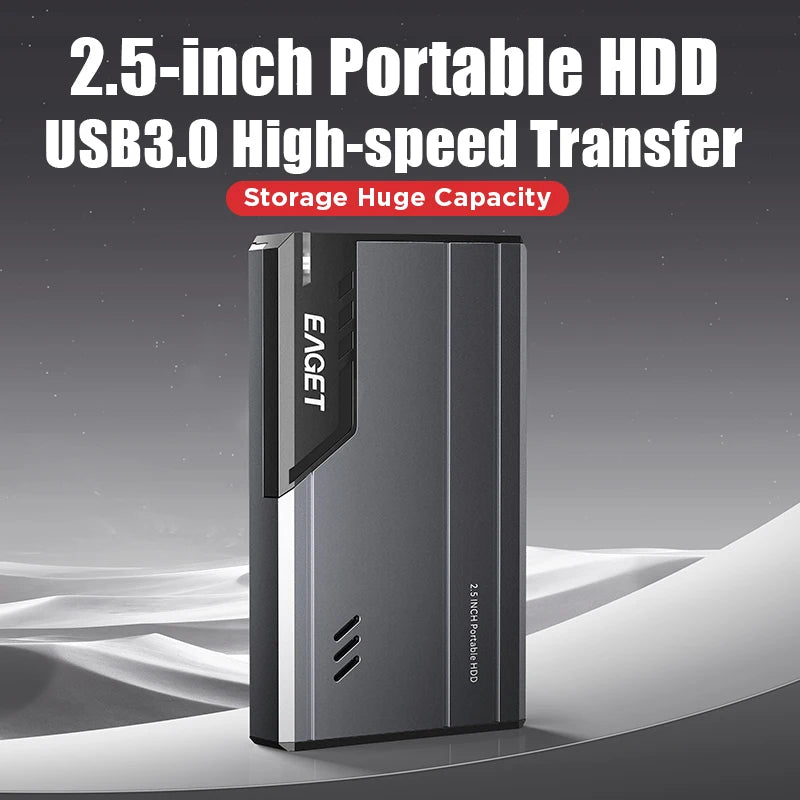 Eaget Portable External HDD – 500GB/1TB USB 3.0 Hard Drive, 2.5″ Portable External Disk for Laptop & Desktop, 5Gbps Speed