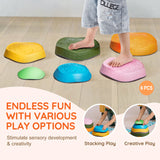 Succebuy 5–6 Pcs Balance Stepping Stones – Kids Training & Sensory Play Toys for Indoor/Outdoor Games 🪨👧👦