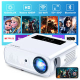 Groview Native 1080p Projector – Wi-Fi & Bluetooth, 15 000 Lux (490 ANSI), 300″ Display, 4K Support & 5G Sync
