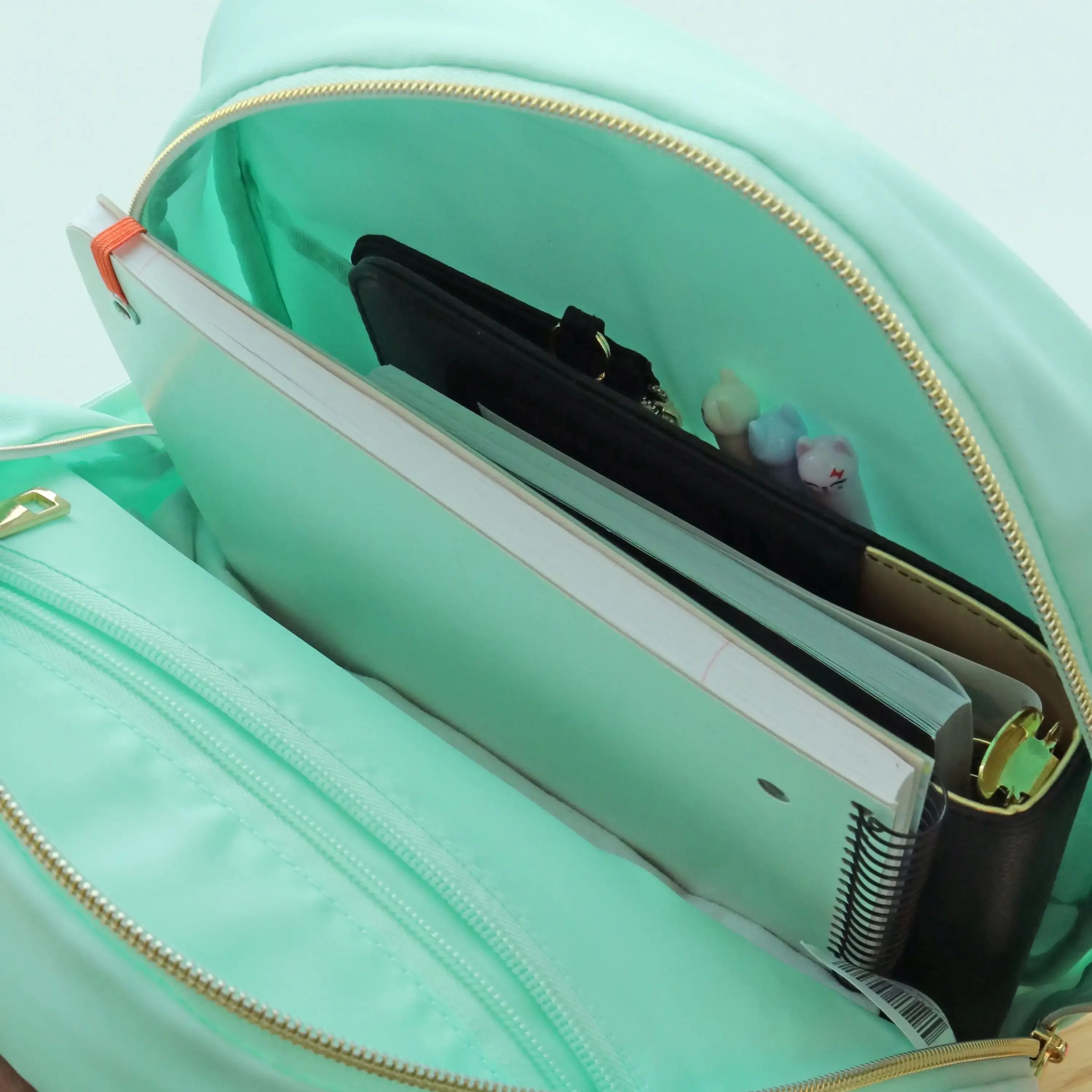 Green Customizable Nylon Travel & School Backpack – Large Capacity Everyday Bag