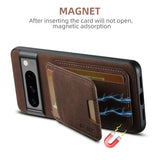 Luxury Leather Wallet Phone Case – Magnetic Pocket Cover with Card Holder for Google Pixel 6/7/8/9 Pro & A Series