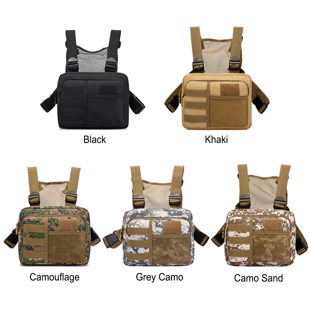 Unisex Outdoor Streetwear Vest Chest Bag – Multifunctional Waterproof Travel Harness with Multi-Pockets for Running & Daily Use