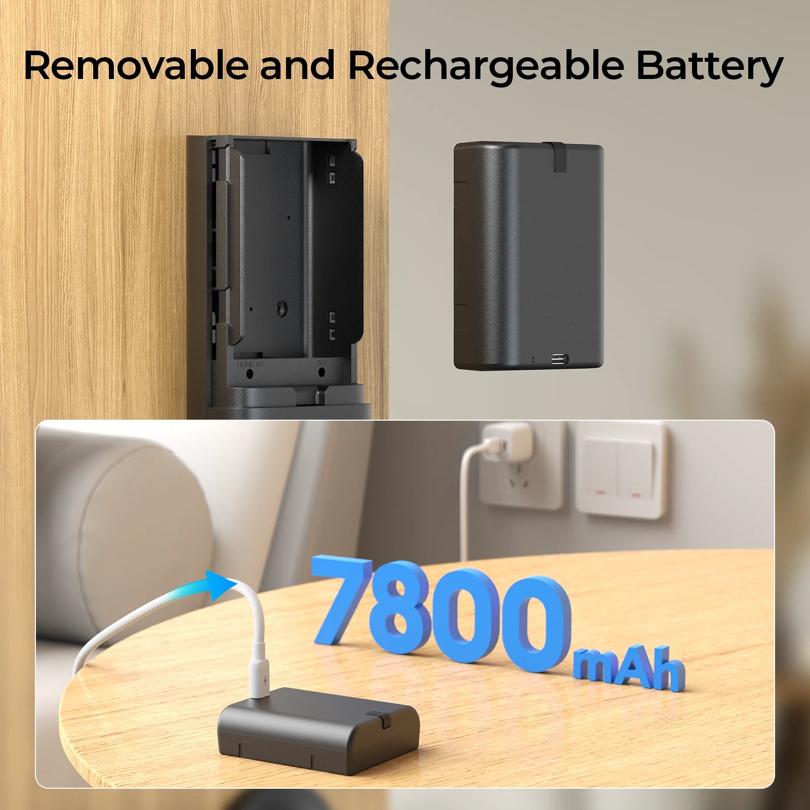 LNDU WL01 Smart Lock – WiFi Entry Deadbolt with Fingerprint, App Control & Rechargeable Battery