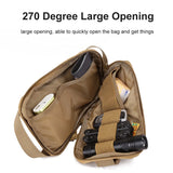 Men’s Tactical MOLLE Sling Chest Pack – Small Military Shoulder Daypack Nylon Outdoor Backpack for Hiking & Fishing