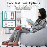 Nekteck Air-Compression Leg & Foot Massager – Circulation Booster with Heat & Calf/Thigh Wraps