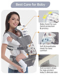 All-Position Baby Carrier with Hood – Ergonomic Hip Seat Carrier for Newborns to Toddlers, All Seasons Use