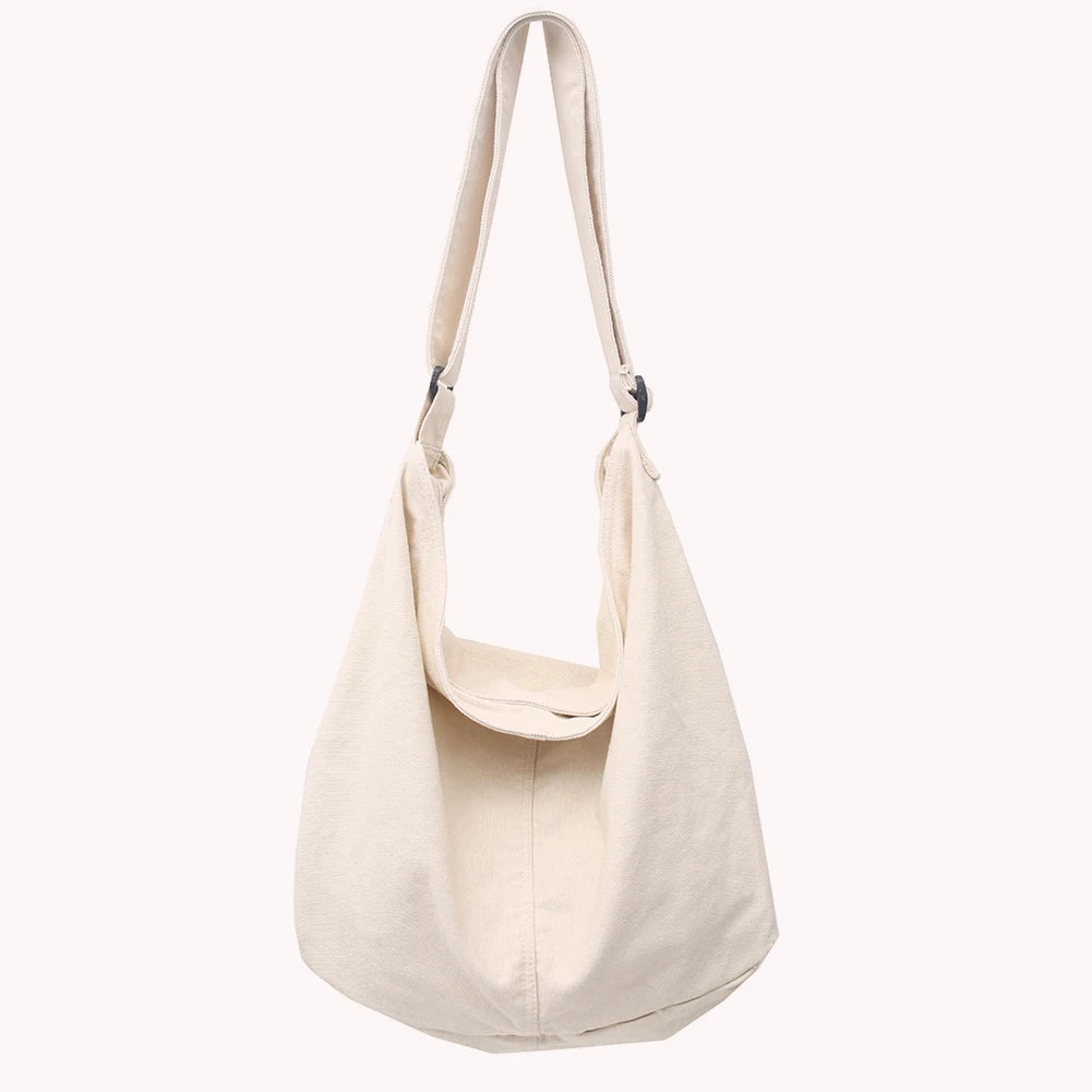 Japanese Harajuku Canvas Messenger Bag — Retro Large-Capacity Crossbody Handbag for Travel & Daily Use