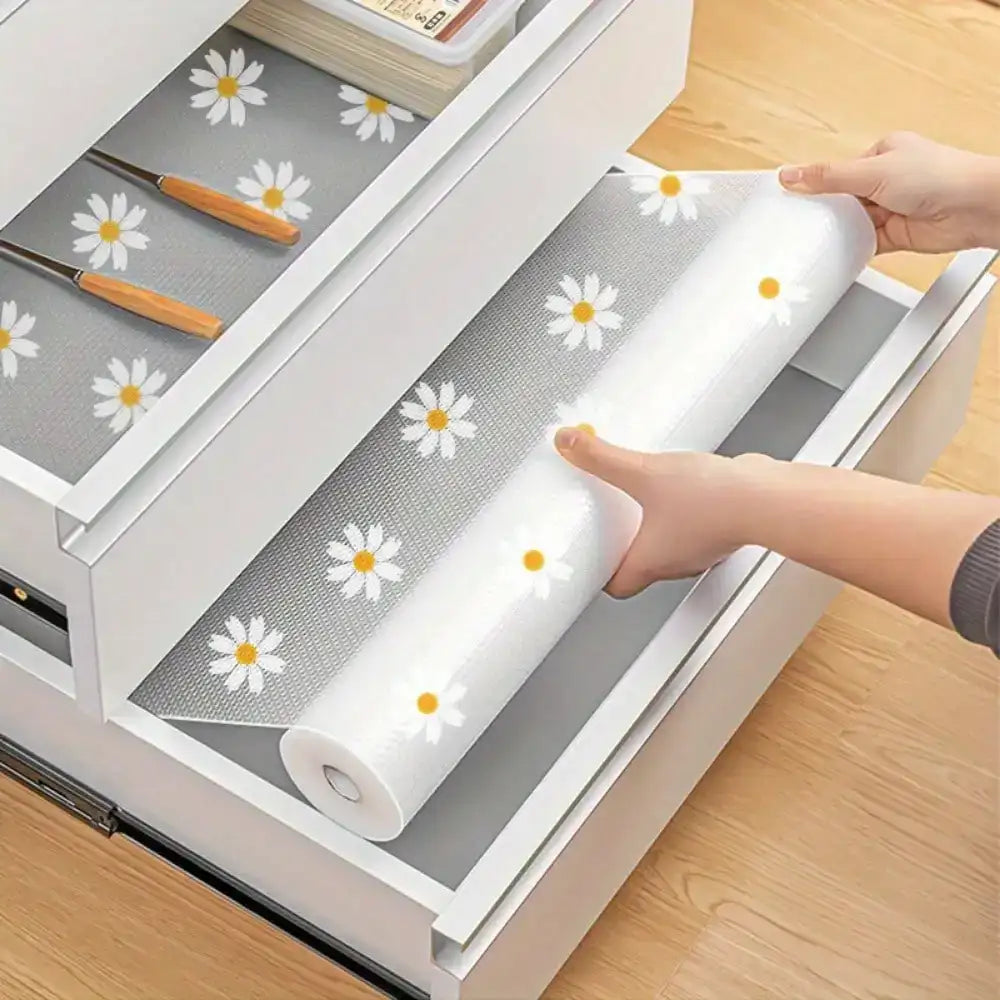 Waterproof Non-Slip Shelf Liner Roll 300 cm – Daisy Design Cabinet & Drawer Mat for Kitchen