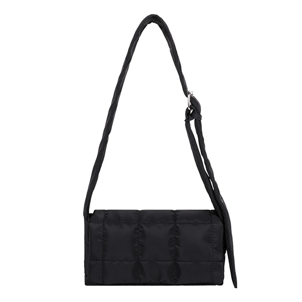 Women’s Nylon-Cotton Soft Shoulder Bag – Small Luxury Underarm Flap Handbag & Elegant Clutch Purse for Daily Use