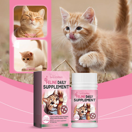 Cat Mood Relaxer Micronutrient Tablets – Nutritional Vitamin Supplement for Balanced Diet & Stress Relief in Cats
