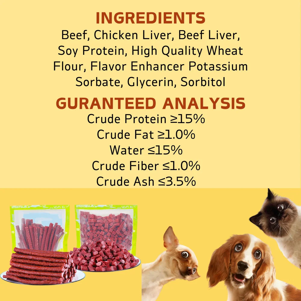 Beef Cube Dog Treats – All-Natural Ingredients, Healthy & Easily Digestible Chews for Small, Medium & Large Dogs (200g / 400g Packs)