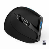 Zelotes F‑36A Ergonomic Vertical Mouse – Wireless Rechargeable with 2400 DPI Adjustable Precision