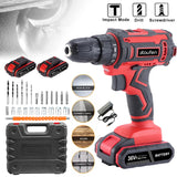 Professional Cordless Electric Drill & Driver Set – Impact Drill for Woodworking, Metal & Home Projects 🔧⚡