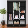 71-inch Portable Closet Wardrobe & Clothes Rack Organizer with Shelves – Black