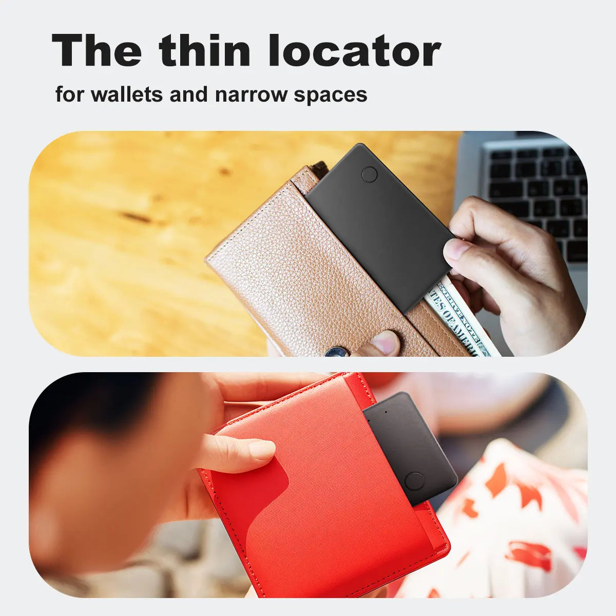 Ultra-Thin Wallet & Luggage Tracker Card – Works with Apple Find My, Slim Item Locator for Wallets & Bags 📍💼