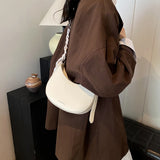 Women’s Crescent Hobo & Crossbody Bag – PU Leather Solid Colour Adjustable Strap for Work & Travel