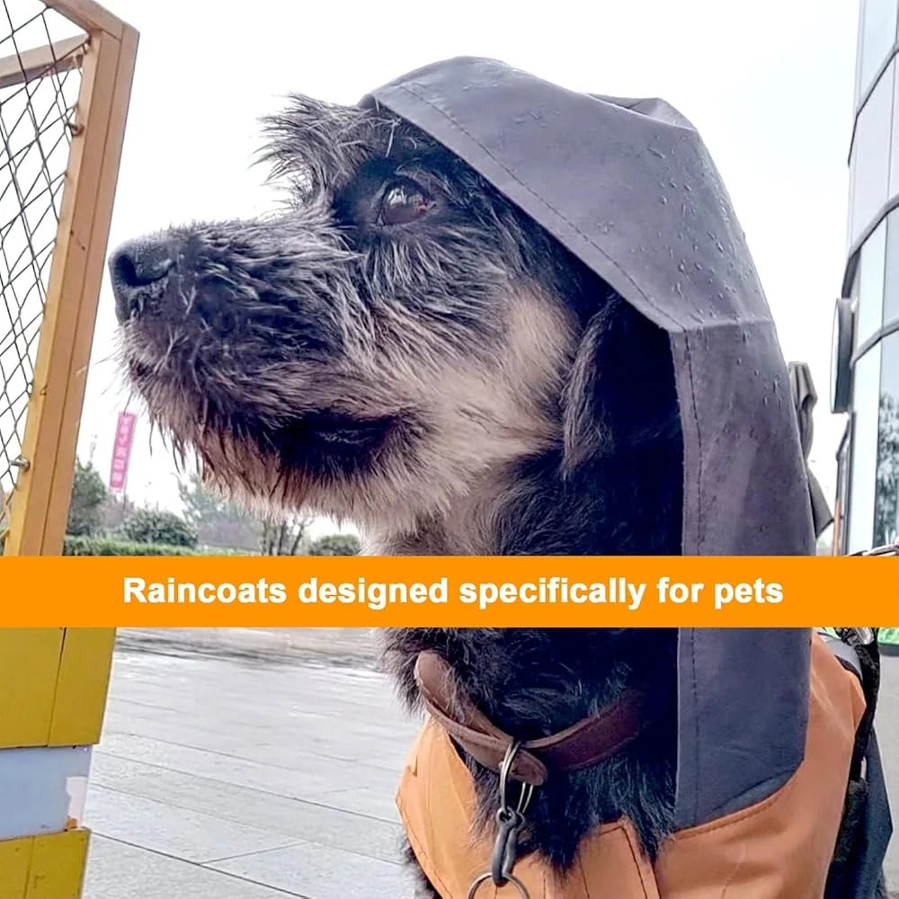 Ultra-Light Waterproof Dog Raincoat – Reflective Adjustable Jacket with Hood for Outdoor Use
