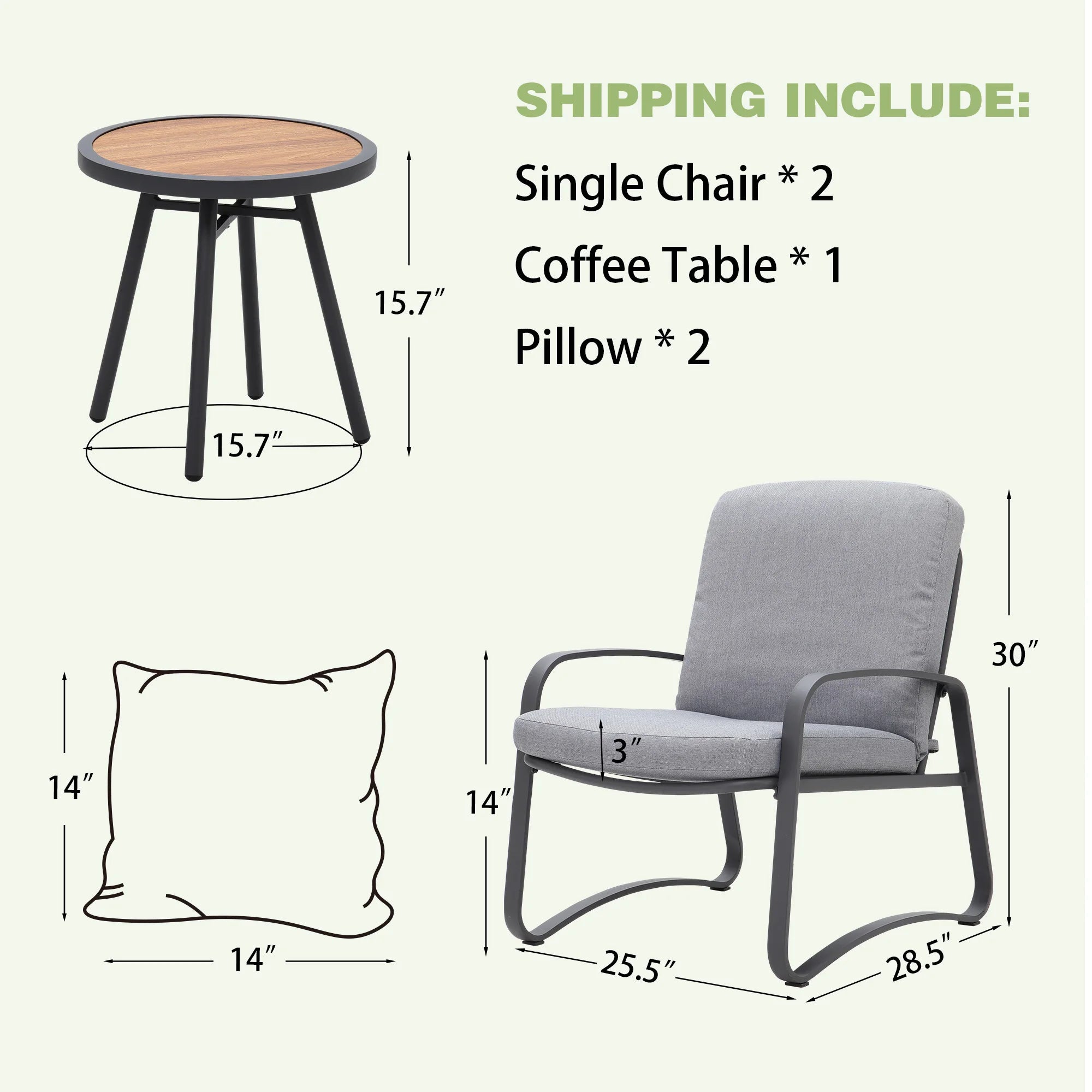 “3-Piece Rocking Bistro Set – Wicker Patio Chairs with Cushions & Coffee Table for Porch, Garden & Outdoor Living”