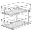2-Tier Clear Pull-Out Home Organizer – Multi-Purpose Storage Rack for Bathroom, Vanity, Kitchen & Closet