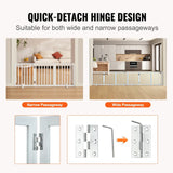 Vevor Free-Standing Dog Gate – 3 Panel Foldable Pet Gate for Narrow Passageways, Expandable Freestanding Barrier for Dogs & Pets