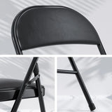 5-Piece Folding Card Table and Chair Set – Portable, Padded, No Assembly Required (Black)