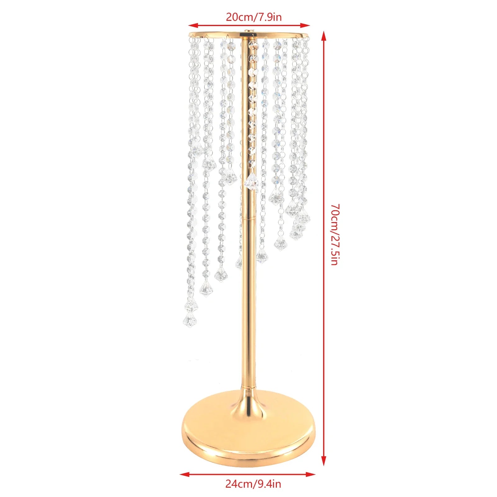 2PCS Large Gold Flower Vases – 70cm Tall Wedding Centerpieces for Table, Desk & Elegant Home Décor