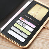 Women’s Crown Style Long Wallet – Elegant PU Leather Hasp & Zipper Clutch with Coin Pocket, Card Holder & Portable Design