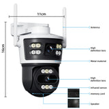 5MP Dual-Lens PTZ WiFi Security Camera – Outdoor Night Vision CCTV, Motion Detection & Baby Monitor 📹🌙