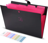 A4 Paper Expanding Folder – Pocket Organizer, Portable Document Storage for School, Office & Home (Purple)