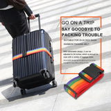 Password lock luggage strap – adjustable travel suitcase belt with secure combination buckle for baggage protection & safety