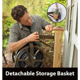 Innovative Single-Arm Navigator Garden Hose Reel – 125ft Capacity | Multi-Directional Bronze Hose Holder for Outdoor & Lawn Care