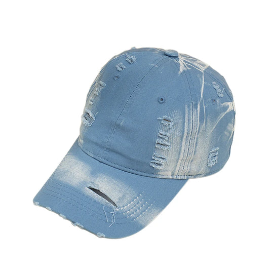 Classic Distressed Denim Baseball Cap – Vintage Adjustable Dad Hat for Outdoor Sports, Travel & Casual Wear