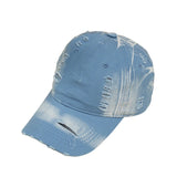 Classic Distressed Denim Baseball Cap – Vintage Adjustable Dad Hat for Outdoor Sports, Travel & Casual Wear