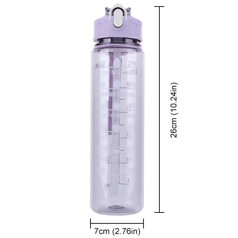 Capybara Cartoon Straw Water Bottle – Cute Portable Mug with Carrying Strap (700–800 ml)