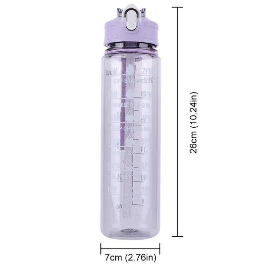 Capybara Cartoon Straw Water Bottle – Cute Portable Mug with Carrying Strap (700–800 ml)