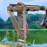 Stainless Steel Automatic Fishing Rod Holder – Spring Loaded Stand Bracket for All Rods 35×17cm 🎣✨