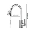 Premium 304 Stainless Steel Pull-Out Kitchen Faucet – Deck-Mounted Mixer Tap with Stream/Sprayer Head (Hot & Cold)