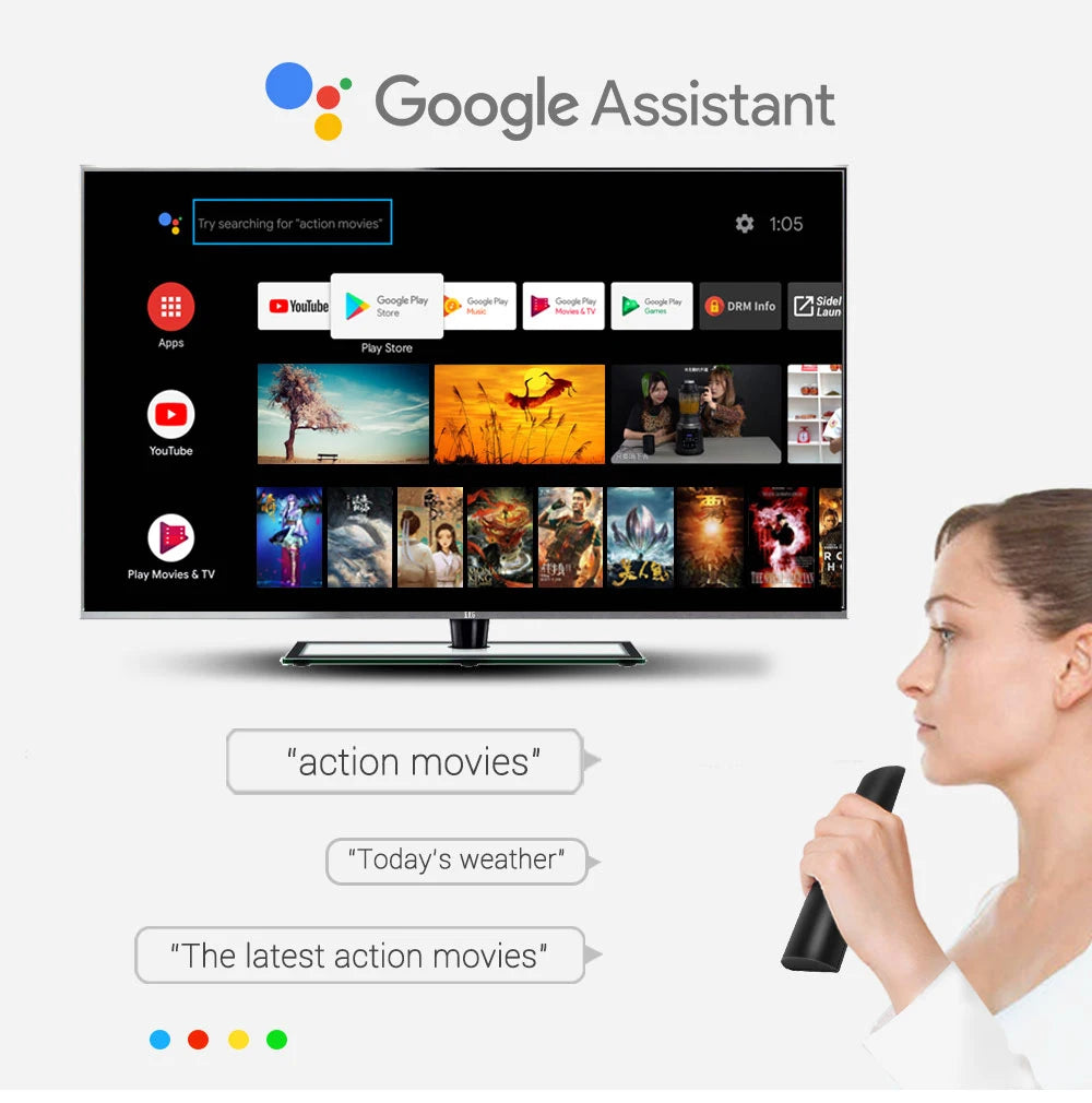 IoTwe Android 12.0 Smart TV Box – Quad-Core Google Certified Media Player with 4K HDR, Dolby Digital, WiFi 6 & Keyboard