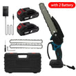 6″ Cordless Mini Chainsaw — USB/Battery Powered Woodcutting Handheld Garden Logging Saw (2 Batteries + 1 Box)