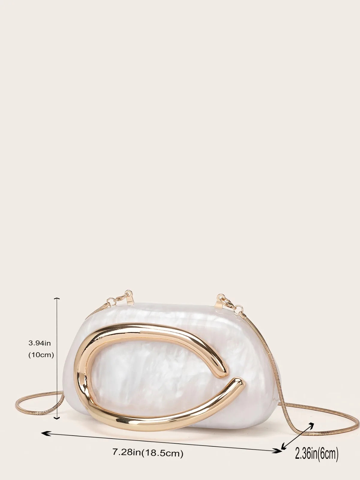 Women’s Gold-Closure Evening Clutch – Elegant Box Handbag for Weddings, Parties & Formal Events