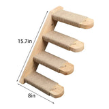 Cat Climbing Shelf – Wall-Mounted Four-Step Stairway with Sisal Scratching Post, Tree Tower Platform for Jumping & Climbing Pet Furniture