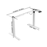 SucceBuy Electric Standing Desk Frame – Ergonomic Adjustable Legs for DIY Workstation (Black & White)