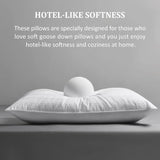 Goose Down Pillows Set of 2 – King Size Soft & Breathable Hotel-Quality Down and Feather Bed Pillows | Supportive for All Sleep Positions