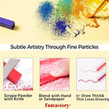 Fantastory 72-Color Soft Pastels Set – Long, Non-Toxic Chalk Pastels for Art & Drawing 🎨🖌️